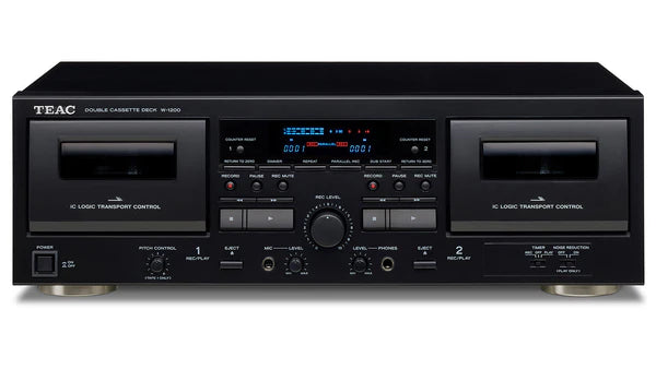 TEAC W-1200 Dual Cassette Deck - Black