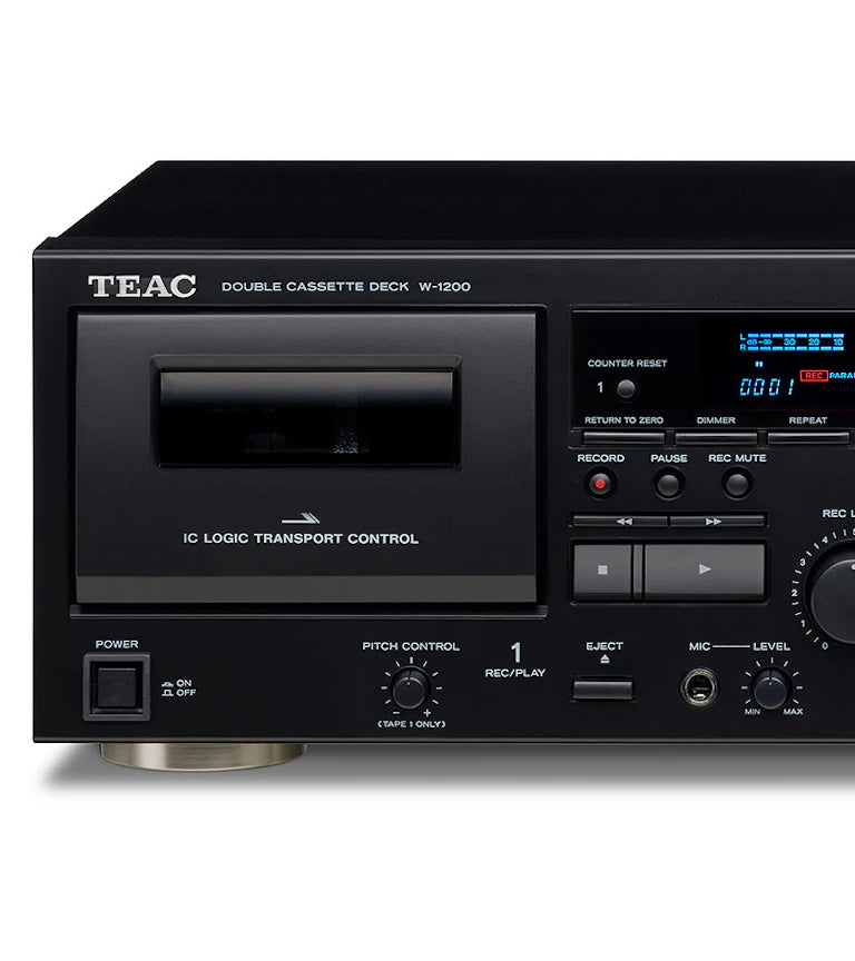 TEAC W-1200 Dual Cassette Deck - Black