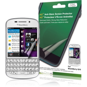 Green Onions Supply AG+ Anti-Glare Screen Protector for BlackBerry Q10 (2-Pack) Clear