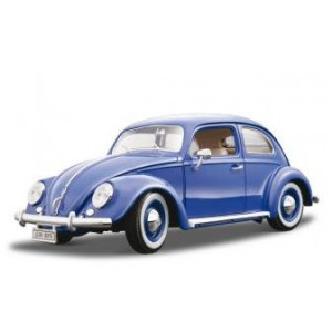  1955 Volkswagen Beetle Kafer Diecast Model Blue 1/18